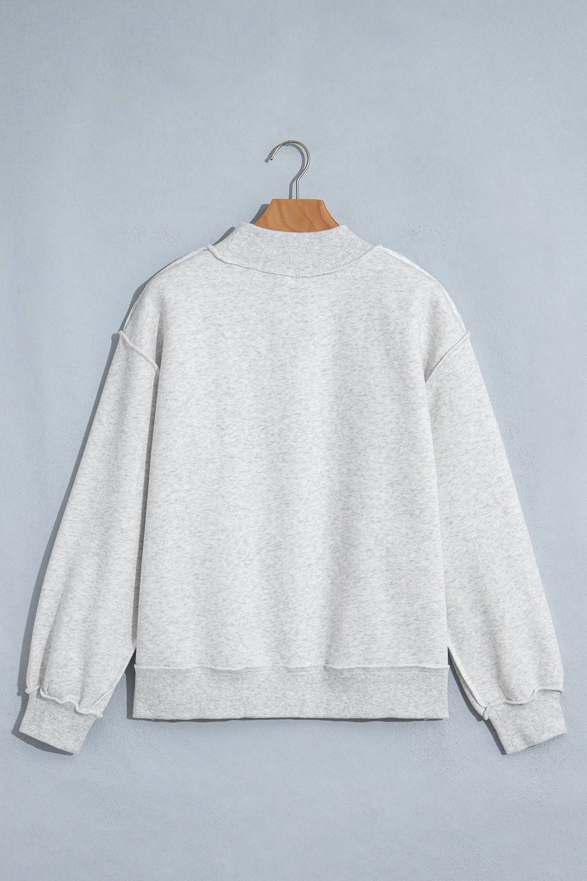 66 Plus Size WWJD Embroidered Mock Neck Sweatshirt (S-4X): Gray / M